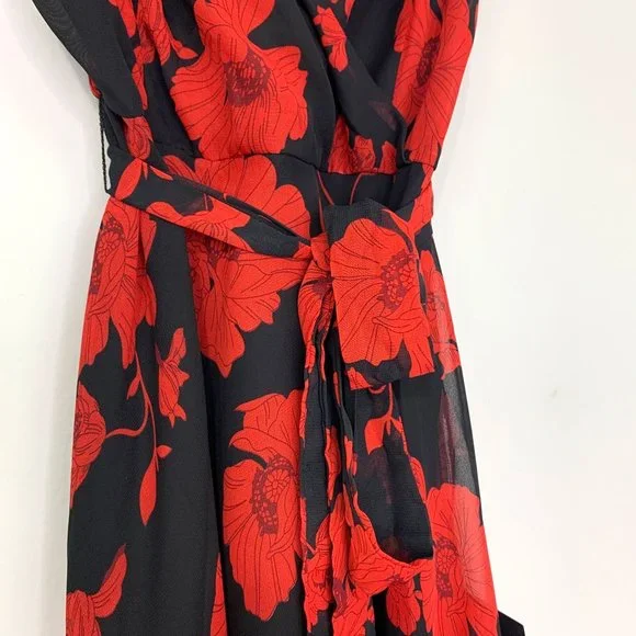 NWT LULU'S Best Occasion Black Floral Print Maxi Dress Sz M - Picture 4 of 9